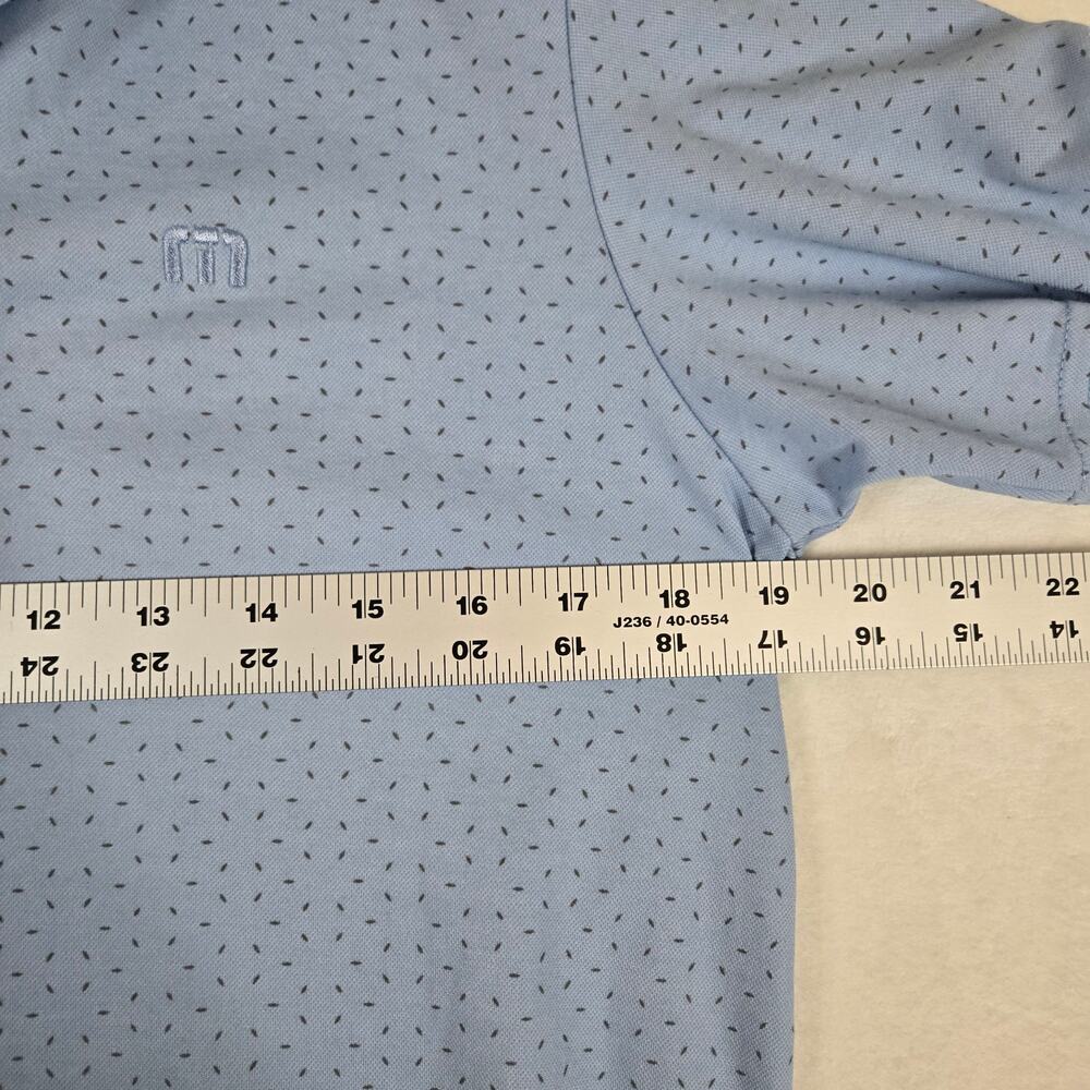 Travis Mathew Polo Mens Medium Blue Shirt Golf Office Polo Shirt 0841 - Picture 6 of 11